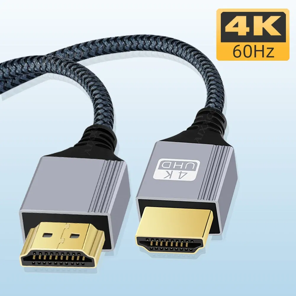Length: 2m - HDMI-Compatible Cable 2.0 Wire 4K 60Hz for Xiaomi Xbox PS5 PS4 Laptops HDMI-Compatible Splitter Digital Cable Cord 2m 3m 5m 10m
