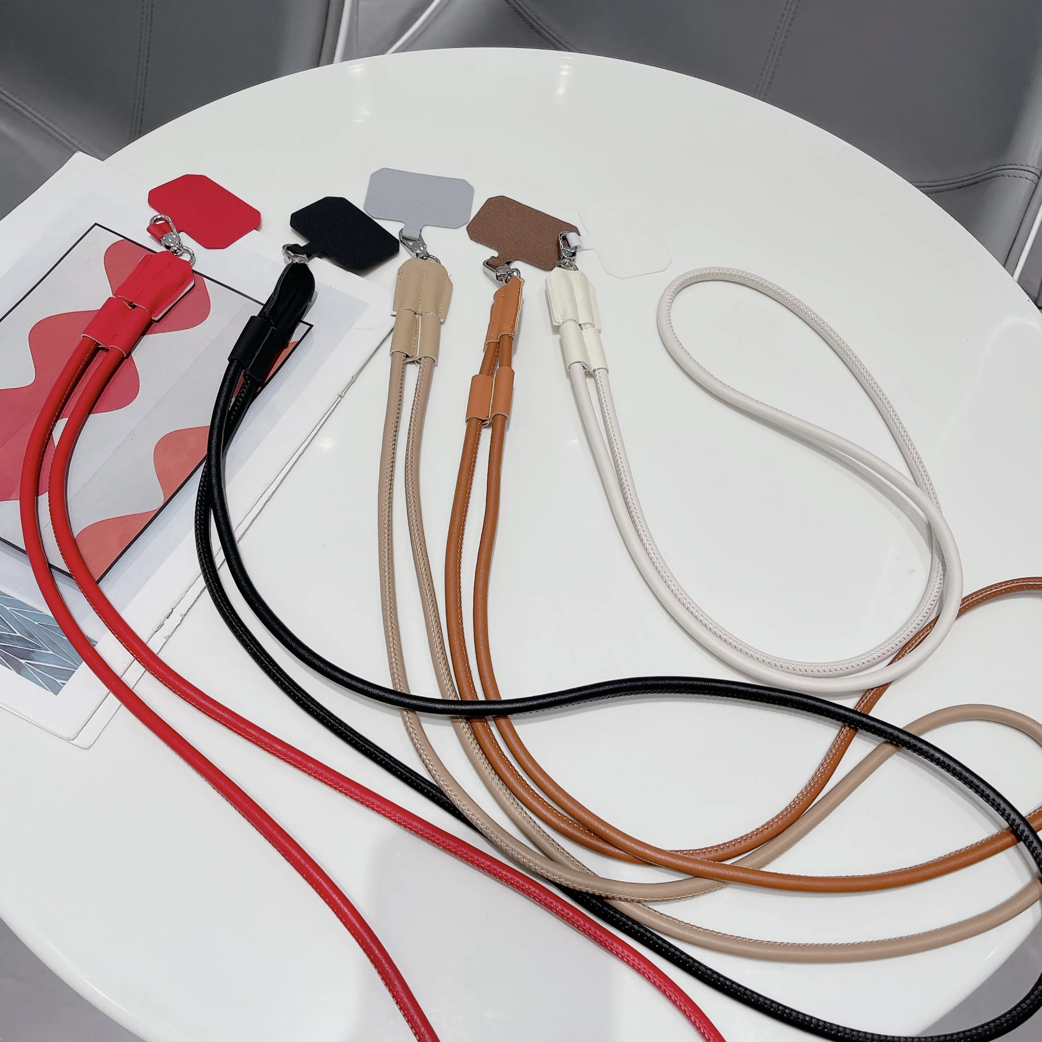 Color: Blue / Green, Material: Nylon / Spandex, Ships From: CHINA - 120 cm Long Crossbody Phone Lanyard Leather Pickup Chain Women's Long Neck Shoulder Strap Phone Case Universal Anti Loss Lanyard