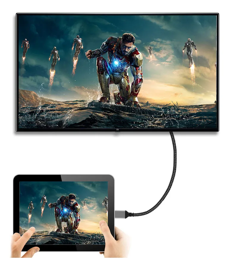 Length: 2m - Nylon MINI HDMI To HDMI Cable HDMI2.0 MINIHDMI Male A Male 4K 60HZ HD 1080P Adapter Converter 1M 2M 3M 5M 10M Wire TV Camera