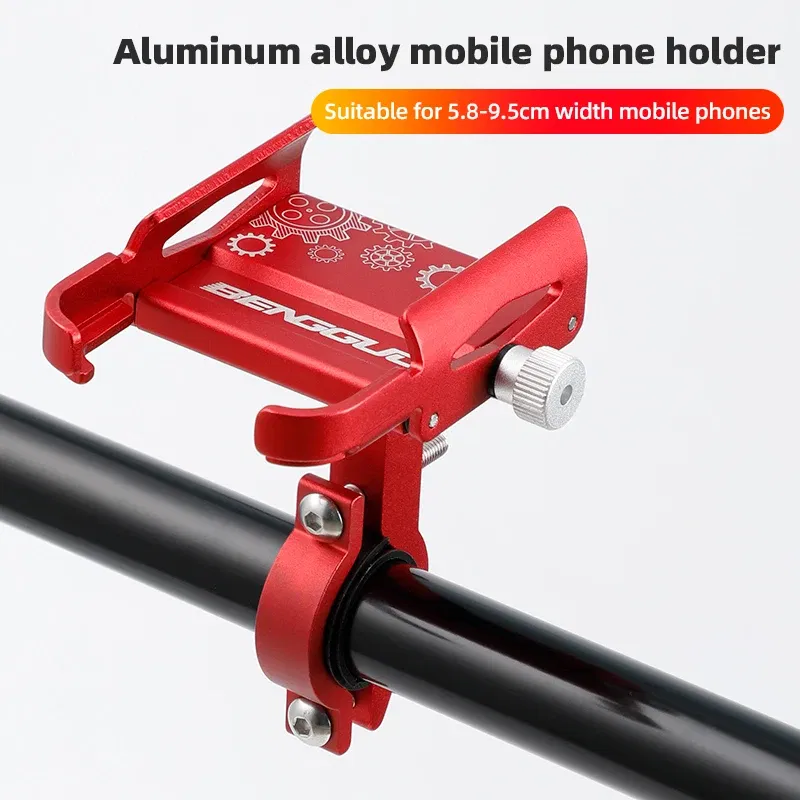 Color: green - Untoom Motorcycle Scooter Phone Mount Stand Bicycle Holder Aluminum Alloy Adjustable Bike Phone Bracket Cycling Accessories