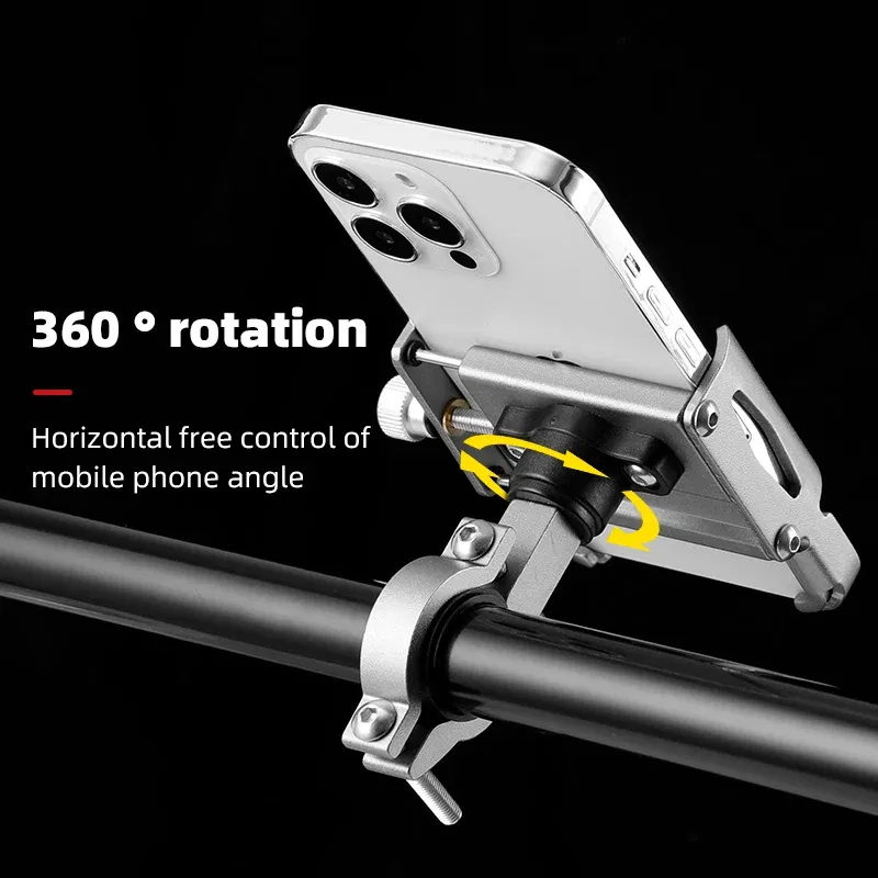 Color: green - Untoom Motorcycle Scooter Phone Mount Stand Bicycle Holder Aluminum Alloy Adjustable Bike Phone Bracket Cycling Accessories