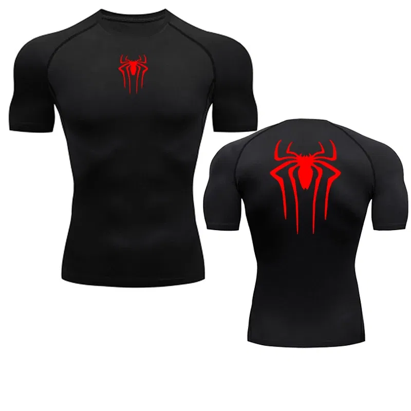 Color: Brown, Size: XL - Printed Men's Athletic Compression Shirts Athletic Quick Dry Breathable Rash Guard Athletic Tight Workout Tops Summer Men