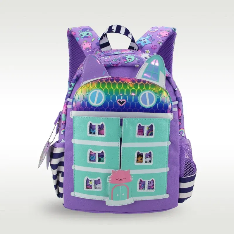 Color: Chocolate Color - Australia smiggle original children's schoolbag girls Gabby shoulder backpack Kawaii 3-7 year modeling bags 14 inch