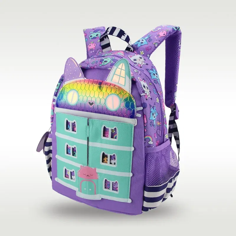 Color: Chocolate Color - Australia smiggle original children's schoolbag girls Gabby shoulder backpack Kawaii 3-7 year modeling bags 14 inch