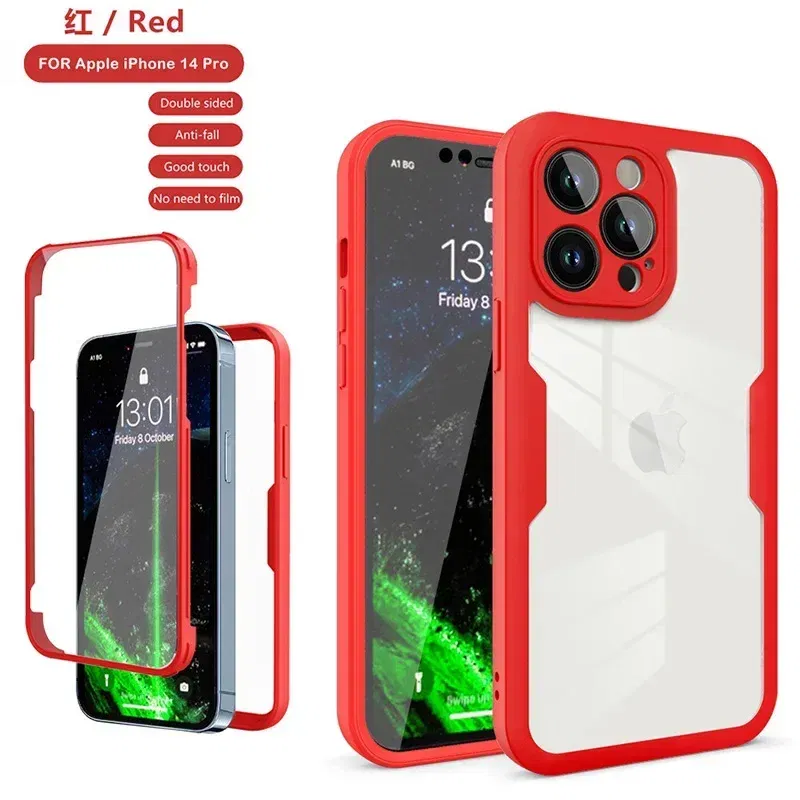 Color: Brown, Compatible-Phone Models: For iPhone XR, Ships From: CN - Clear 360 Full Wrap Phone Case For iPhone 17 Pro Max 16 15 14 13 12 11 SE2/SE3 Xr Xs 8 Plus Film With Lens Protection Back Cover