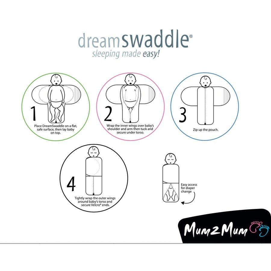 Dreamswaddle Baby Sleep Wrap | Black Cross