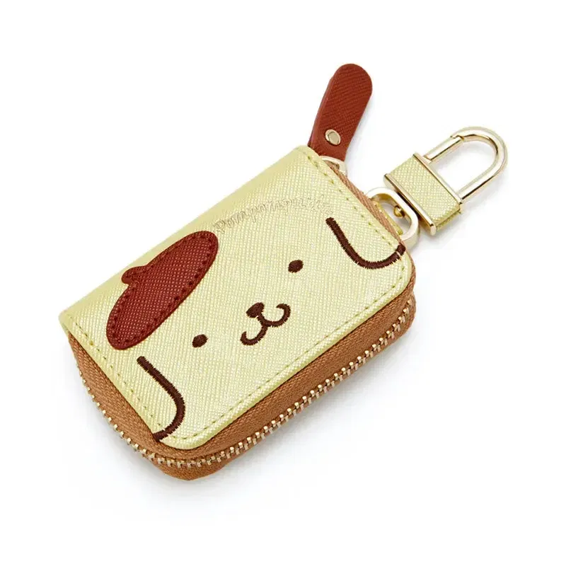 Color: Yellow - Hello Kitty Car Key Case Cover Sanrio Key Organizer Melody Keychain Pouch Cinnamoroll Keychain Wallet Women Coin Purse Keychain