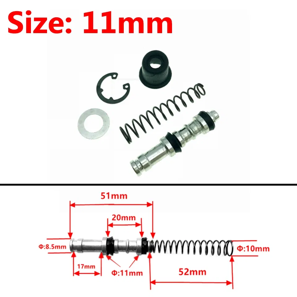 Color: army green - Motorcycle Clutch Brake Pump Piston Plunger Repair Set Master Cylinder Piston Rigs Repair Fit Motocros/Scooter Brake Accessories