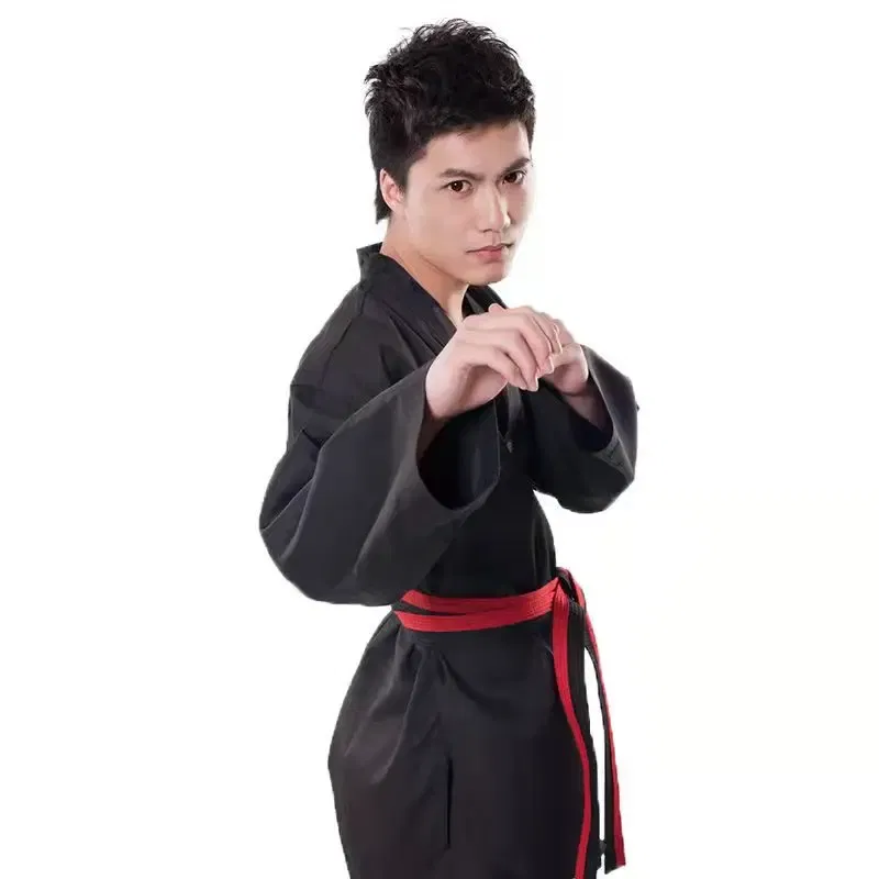 Color: Black, Size: XXXL - High Quality Black Taekwondo Dobok Training Taekwondo Suits Embroidery Uniforms Poomsae Dobok WTF Approved Size 140-190cm
