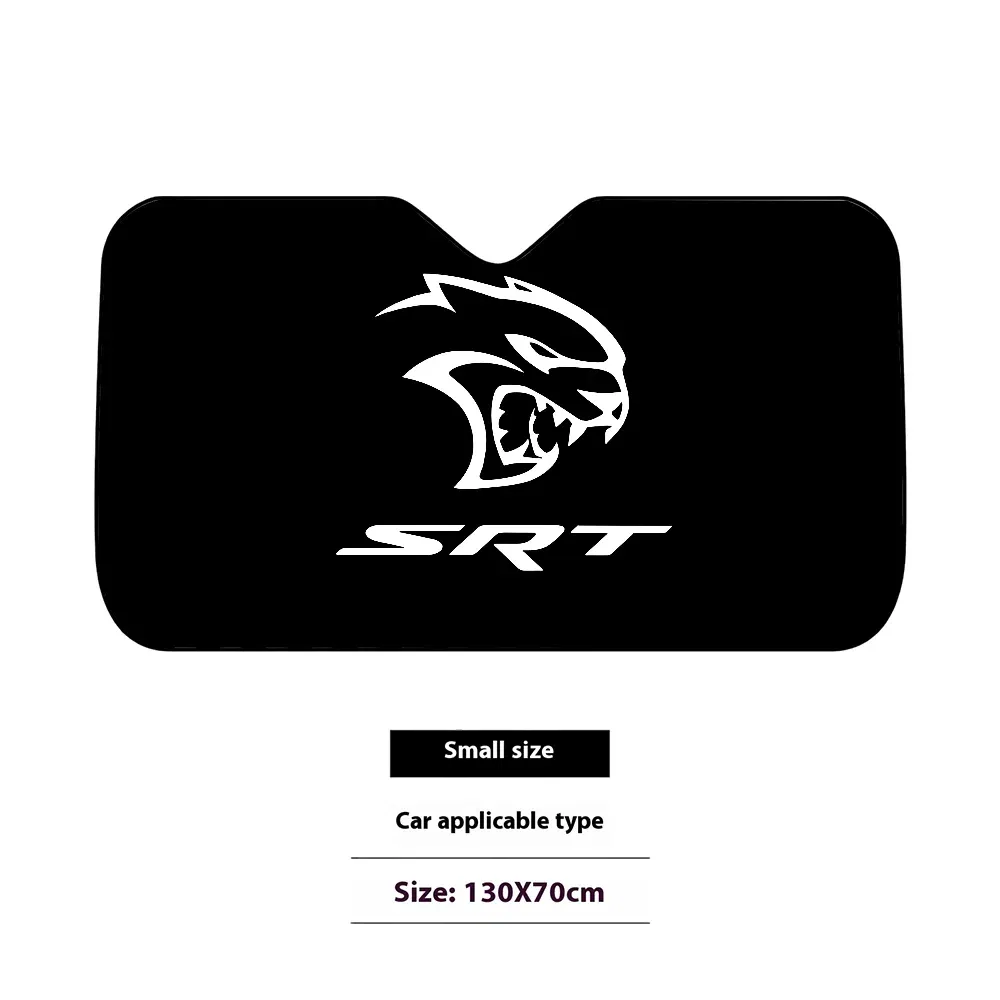 Color: Gold - S-SRT D-Dodge Challenger Car Car SunShade Windscreen Front Window Visor 70x130cm Sun Visor Solar Protect Plaid Gift Novelty Car