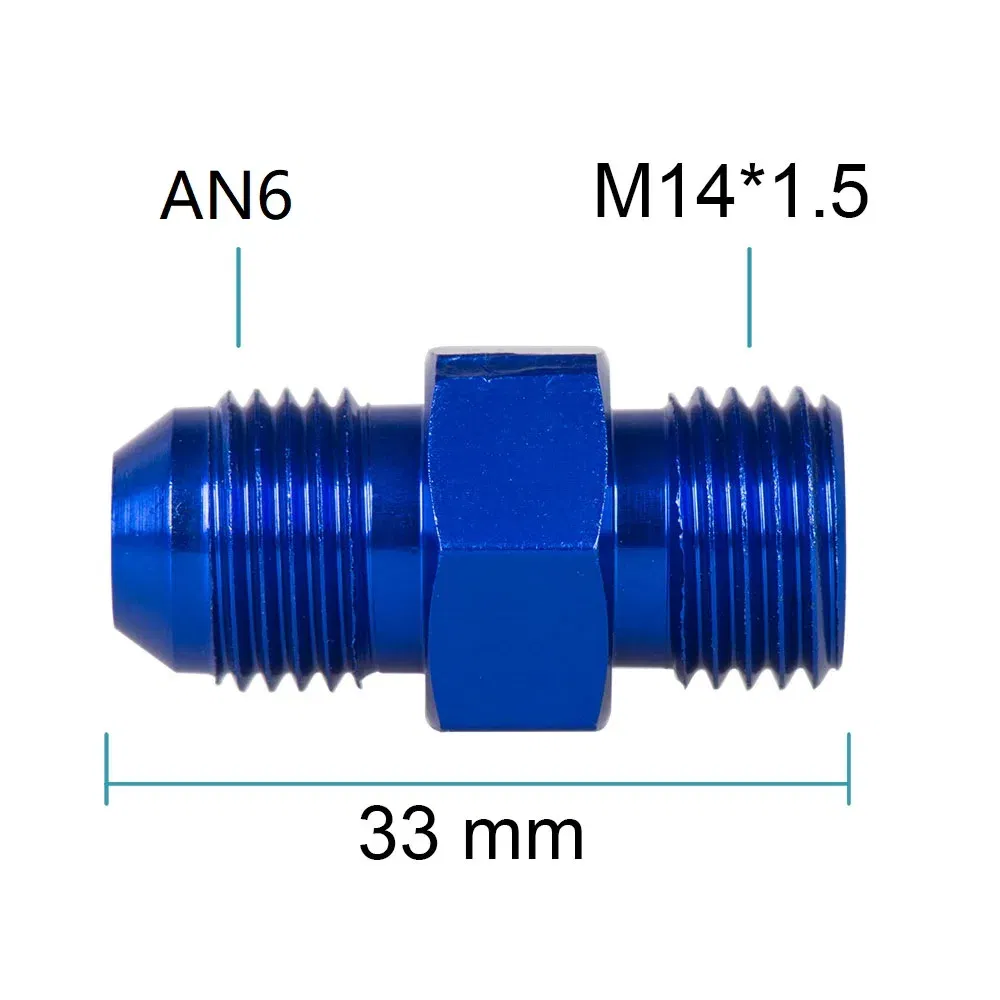 Color: black - Aluminum Straight Adapter Oil Cooler Fitting AN6 An10 To 1/2 3/8 1/4 Npt M10 M12 M14*1.5,an8 To M12*1.5 AN10-AN12