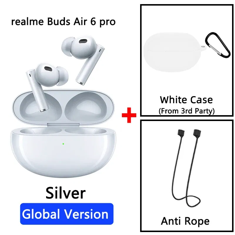 Color: GRAY, Ships From: CHINA - New! Global Version Buds Air 6 Pro True Wireless Earphone 50dB Deep Sea Noise Reduction 2.0 Bluetooth 5.3 IP55 Headphone