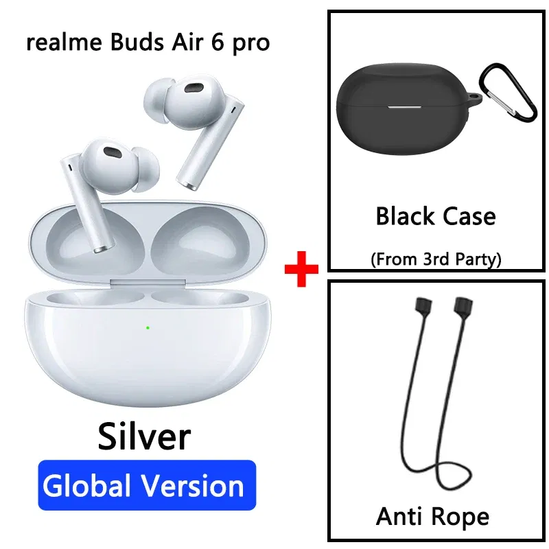 Color: GRAY, Ships From: CHINA - New! Global Version Buds Air 6 Pro True Wireless Earphone 50dB Deep Sea Noise Reduction 2.0 Bluetooth 5.3 IP55 Headphone