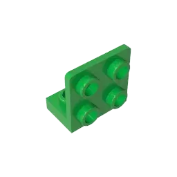Color: Dark Grey - MOC PARTS GDS-642 ANGULAR PLATE 1.5 BOT. 1X2 2/2 compatible with lego 99207 children's toys Assembles Building Blocks Technical