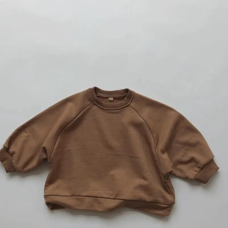 Color: black, Kid Size: 6T - Children Clothing Japan Korean Style Autumn Spring Baby Girls Boys Casual Long Sleeve Sweatshirts T-shirt Kids Pullover Tops