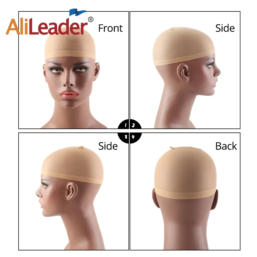 Color: Burgundy - 1/2/3Packs Wig Cap Stocking Stretch Stocking Wig Caps For Making Wigs Caps Hairnets Stretch Elastic Wig Weaving Cap Brown Black