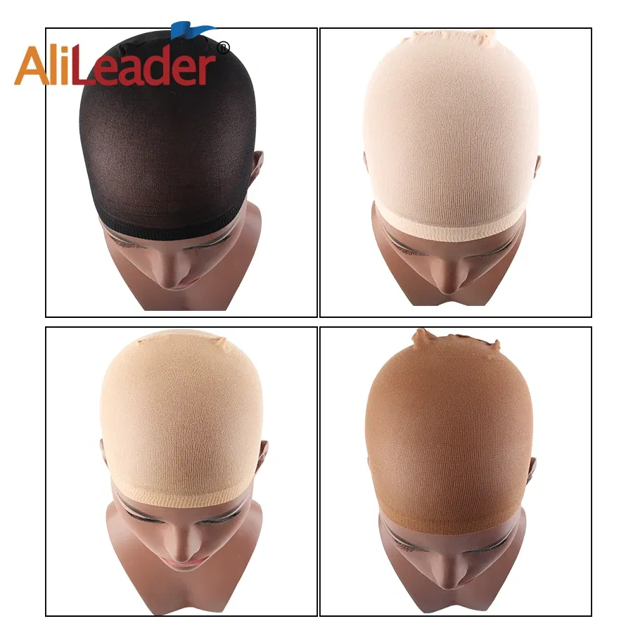 Color: Burgundy - 1/2/3Packs Wig Cap Stocking Stretch Stocking Wig Caps For Making Wigs Caps Hairnets Stretch Elastic Wig Weaving Cap Brown Black