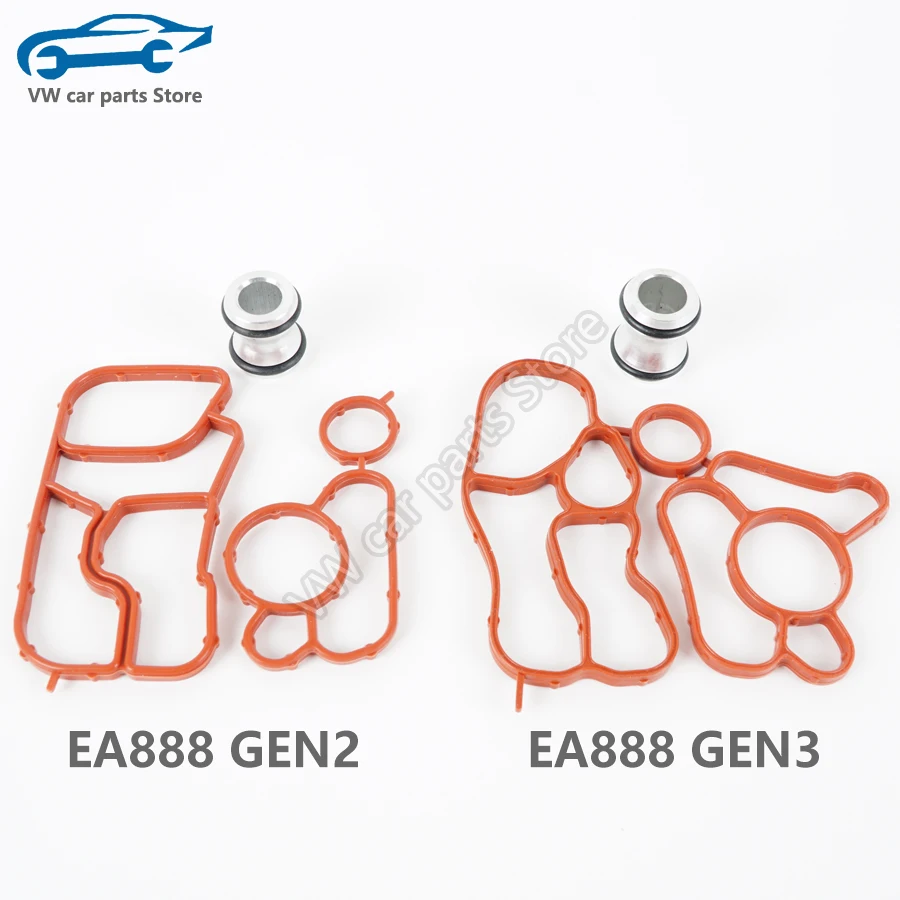 Color: MULTI - 06J117070C 06J115441A Oil Cooler Gasket Pipe And Connector Joint For EA888 Audi A4A5A6Q5 VW Golf Tiguan Passat Jetta 06L115441