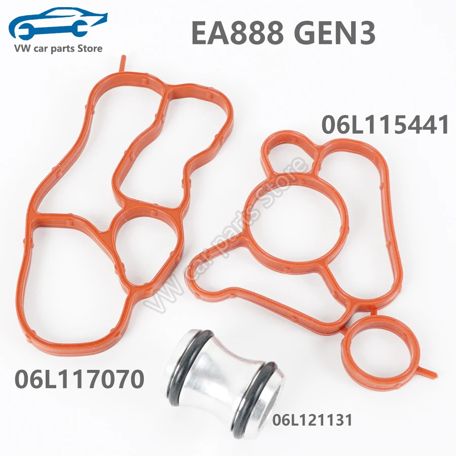 Color: MULTI - 06J117070C 06J115441A Oil Cooler Gasket Pipe And Connector Joint For EA888 Audi A4A5A6Q5 VW Golf Tiguan Passat Jetta 06L115441
