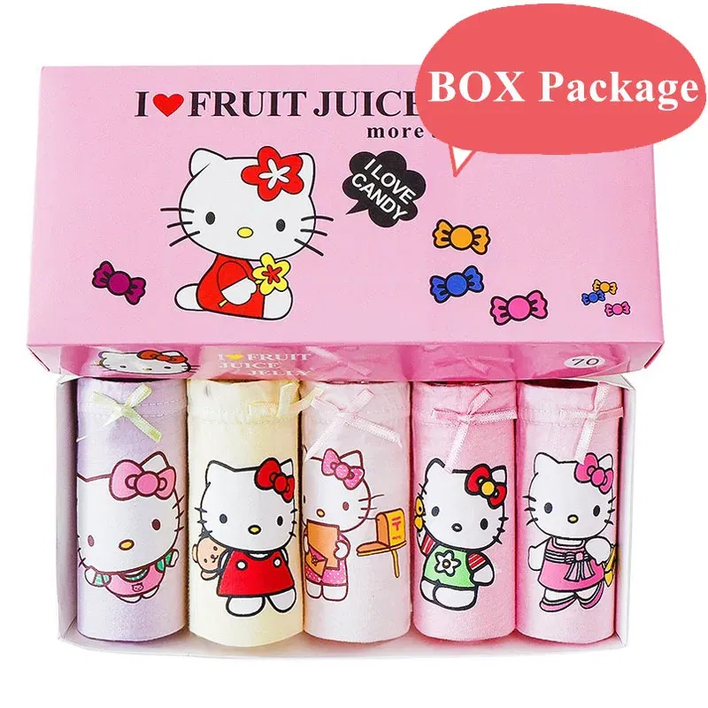 Color: Red, Kid Size: 4 - 5 Pack Girls Cotton Briefs With Exquisite Box, Queen Elsa Kids Soft Girls Panties, Princess Cartoon Children's Underpants 2-14T
