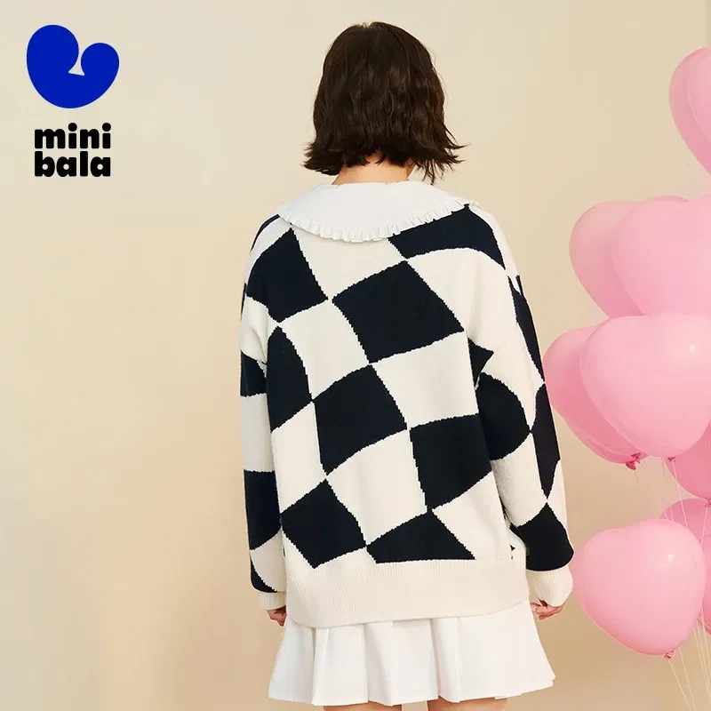 Color: Brown, Size: XS?€old?‰, Ships From: CHINA - Mini Bala Cardigan Sweater Girls 2024 Spring and Autumn New Arrival Mother-Daughter Outfit Parent-Child Coat