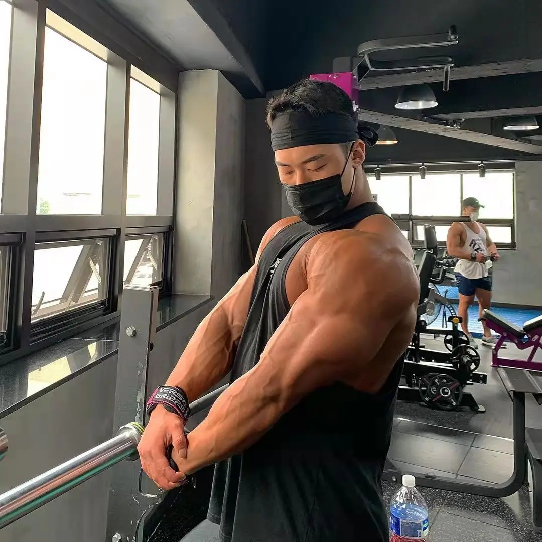 Color: Blue, Size: XXXL - Summer New Figure Sports Vest Men's Cotton Elastic Training Fitness Vest Fashion Basketball Enthusiasts Hot Transfer Logo