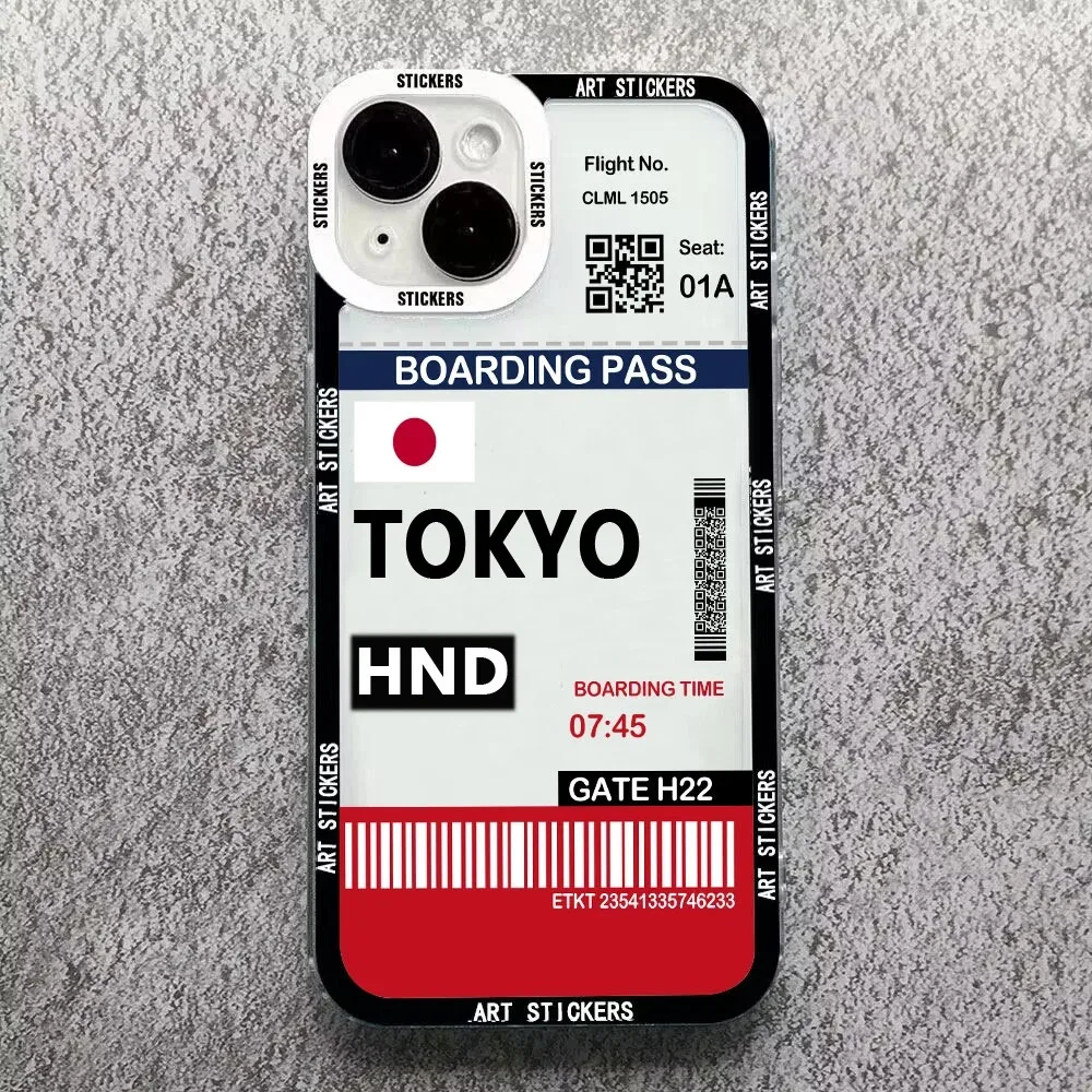 Color: Gold, Material: TPU - World City Travel Ticket Label Phone Case For Samsung Galaxy S10 S20 S21 S22 S23 S24 FE Plus Ultra Note 20 New York Paris