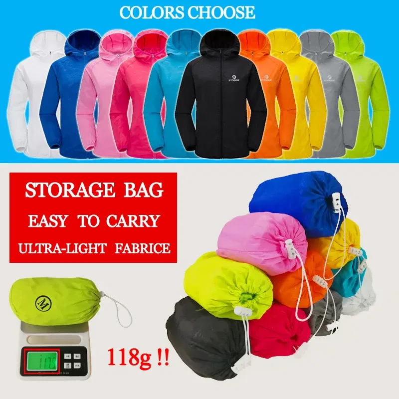 Color: Blue, Size: L - X-TIGER 4 Colors MTB Cycling Jersey MultiFunction Jacket Waterproof Windproof TPU Raincoat Bicycle Sun protection clothing