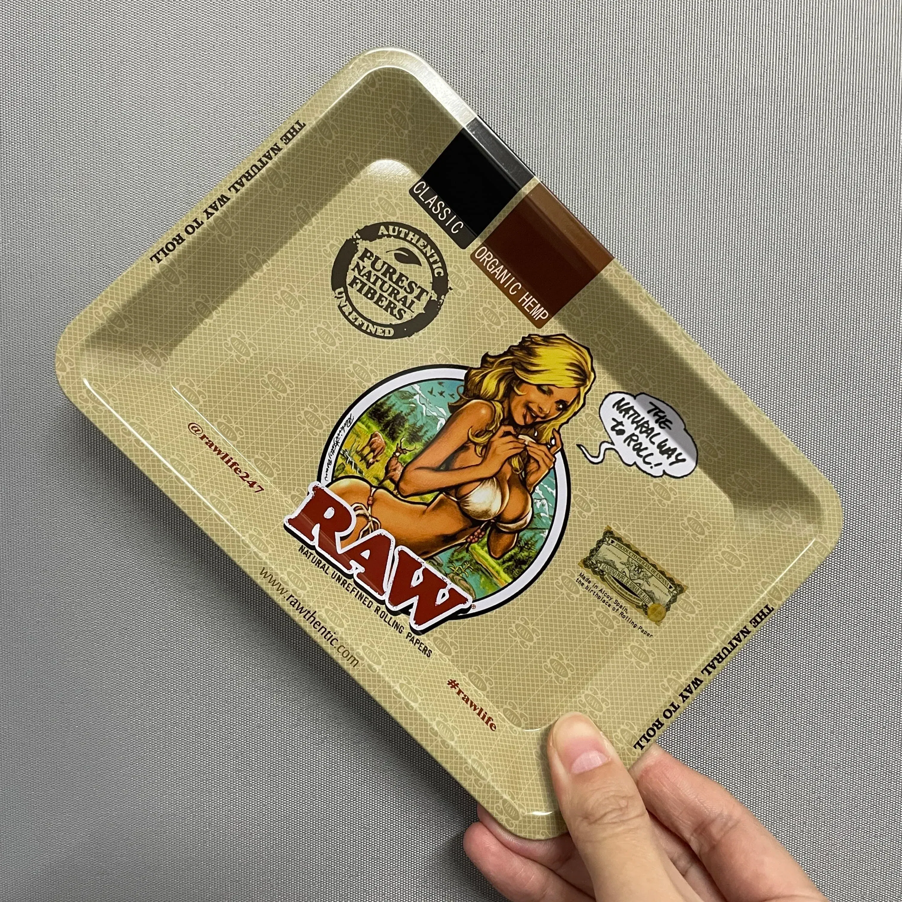 Color: SKY BLUE - RAW Classic Rolling Tray Multi Designs Available