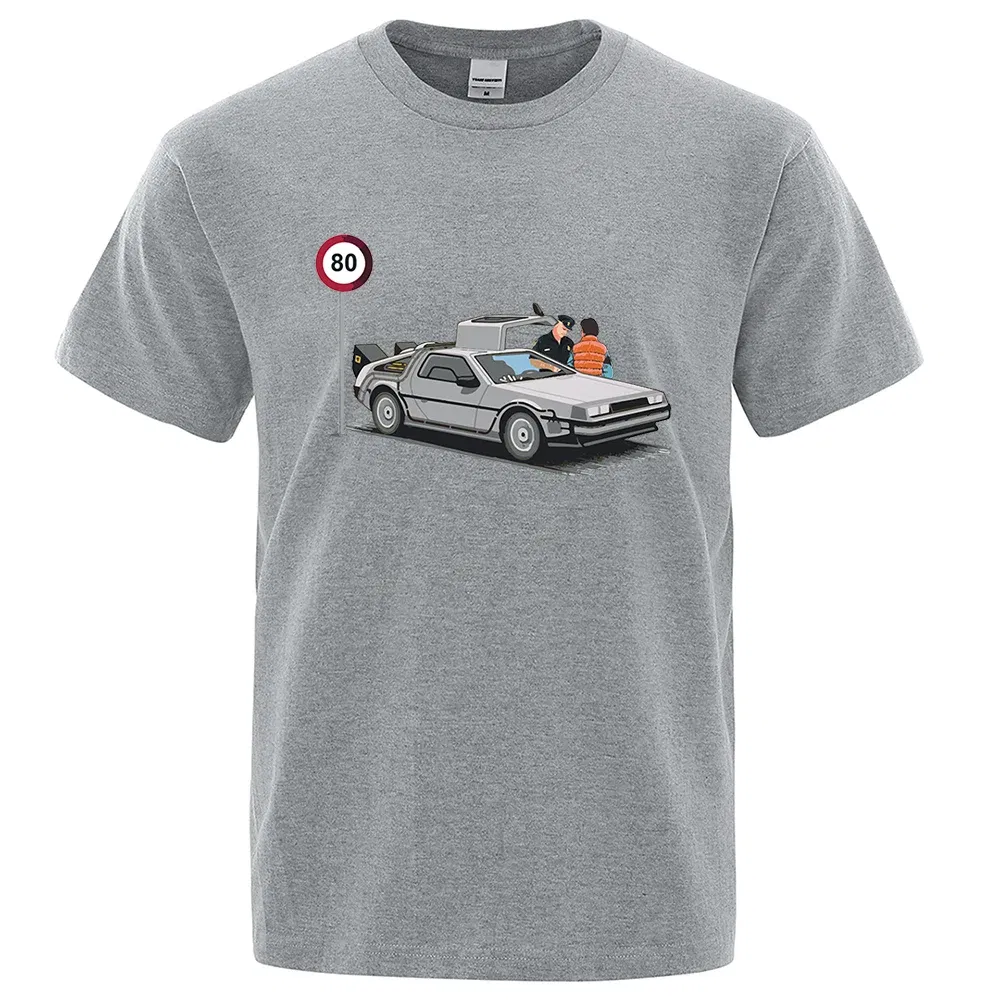 Color: Brown, Size: XXXL - I Was Caught Speeding Funny Printed T-Shirts Men Fashion Casual Short Sleeves Loose Oversized T Shirt Breathable Cotton Tees