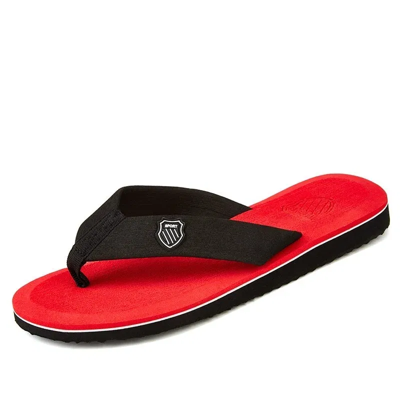 Color: green, Shoe Size: 44 - 2024 New Shoes Men Summer Men Flip Flops High Quality Beach Sandals Anti-slip Zapatos Hombre Casual Shoes Man Slippers