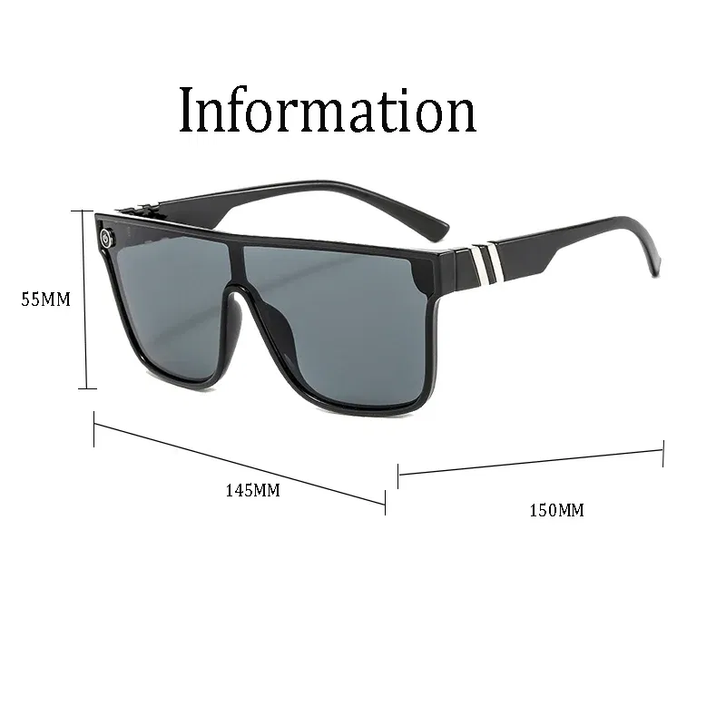 Lenses Color: WHITE - Mixed blue mirror UV protection lens Men's sunglasses Retro fashion Square Blender Men's sunglasses 68009: With box