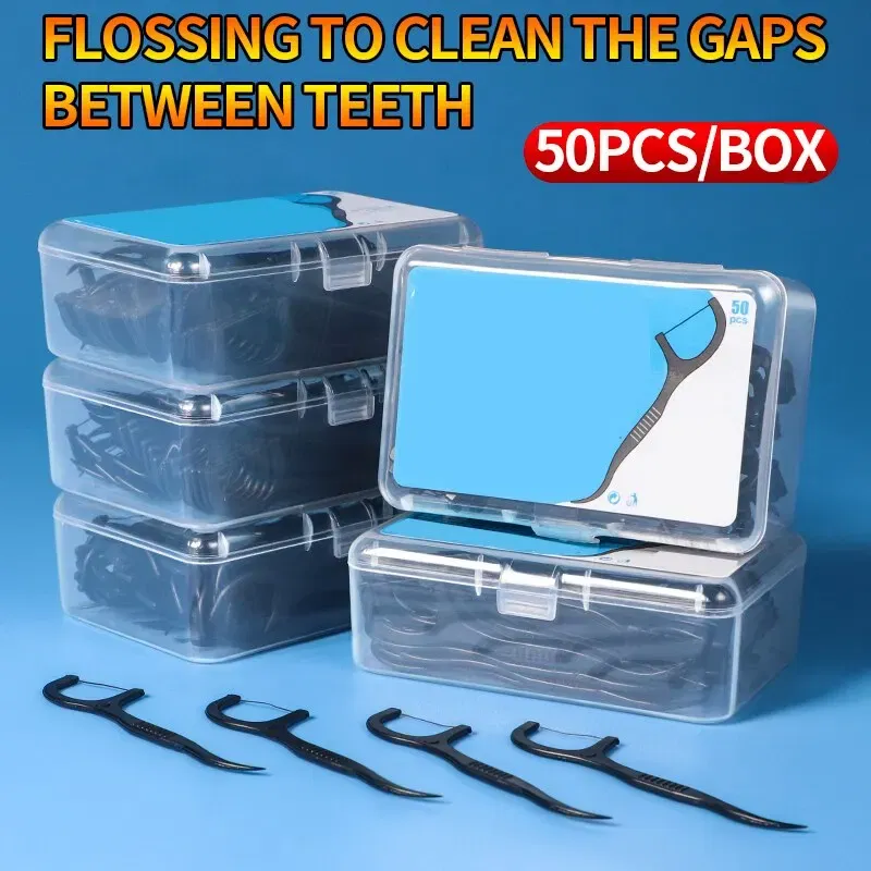 Color: NUDE - 150pcs Dental Floss Plastic Toothpicks-Disposable Cleaning between Teeth-Separate Box-Oral Care