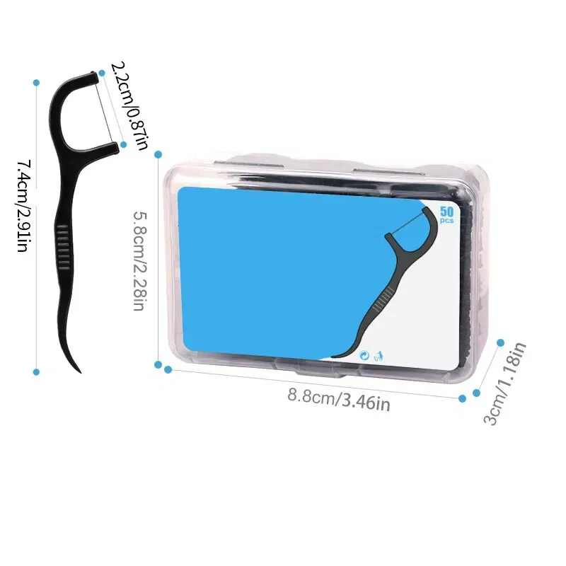 Color: NUDE - 150pcs Dental Floss Plastic Toothpicks-Disposable Cleaning between Teeth-Separate Box-Oral Care