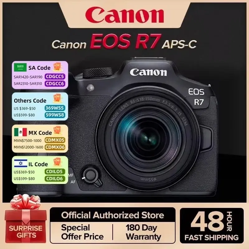 Color: Navy Blue, Ships From: CHINA - New! EOS R7 APS-C Flagship Professional Mirrorless Digital Camera High-Speed Continuous Shooting 4K Video