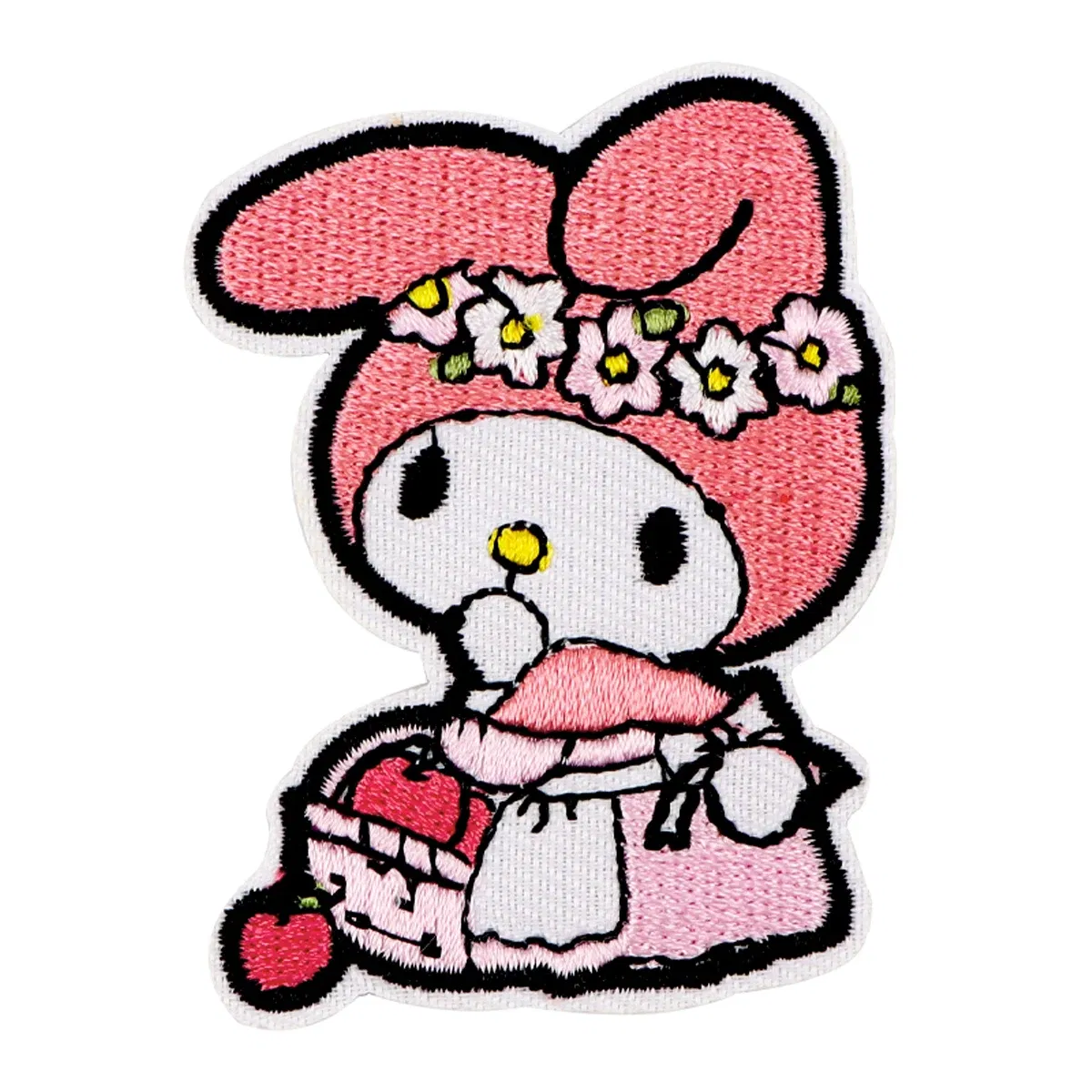 Color: DULL - Anime White Dog Patches for Clothing Kawaii Embroidered Patches on Clothes Stickers DIY Ironing Appliques Jacket Jeans Stripes