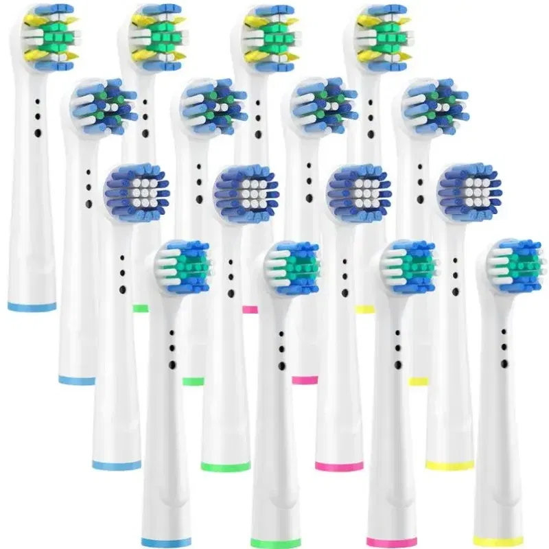 Color: GRAY - Toothbrush Replacement Heads Refill for Oral B Electric Toothbrush Pro1000 Pro 3000 Pro5000 Pro7000 Vitality Floss Action