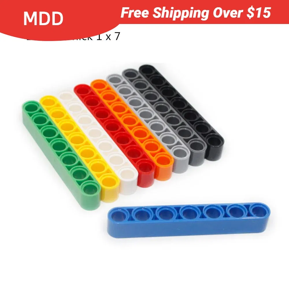 Color: Yellow - 1 Pcs Buildings Blocks 32524 Liftarm Thick 1 x 7 Brick Collections Bulk Modular GBC Toy For High-Tech MOC Set