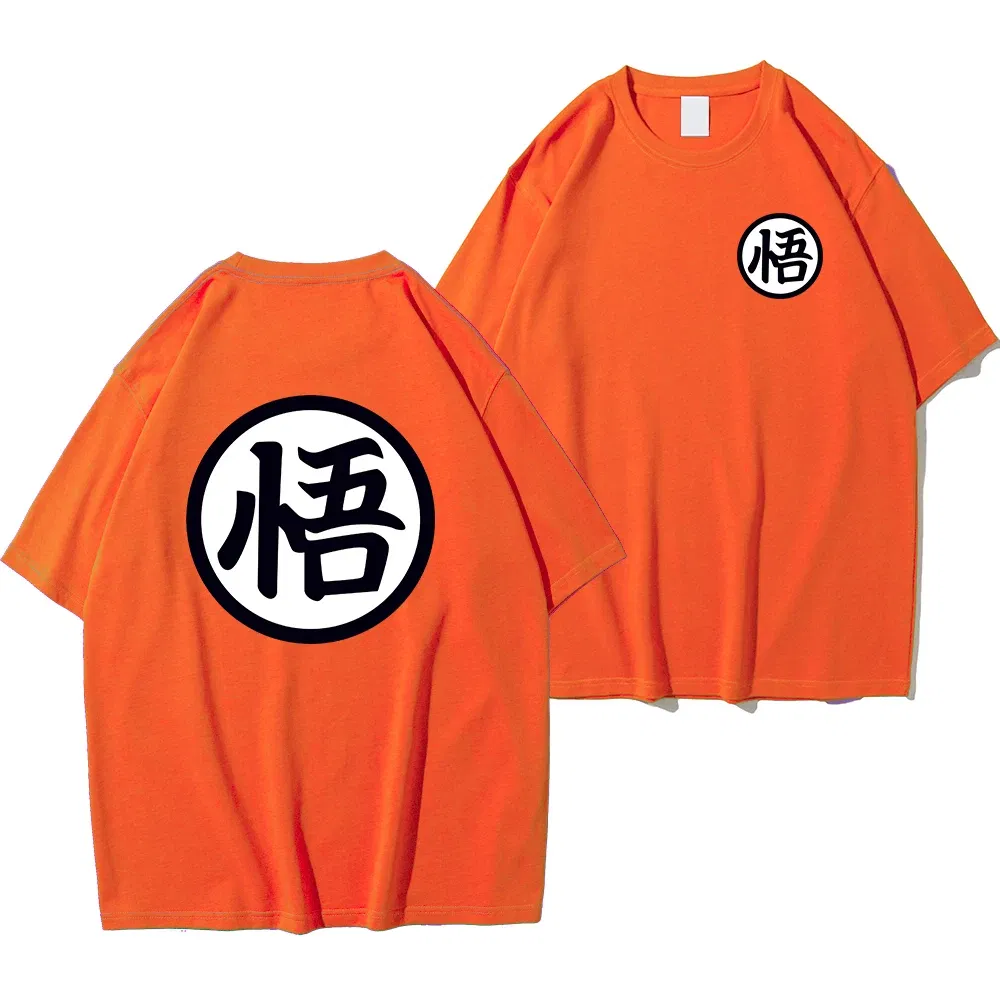 Color: GRAY, Size: XXL - Summer Fashion Anime Son Goku Cosplay T-shirt Cotton Short Sleeve Tops Tee Loose Oversized Casual T Shirts Men Harajuku Clothing