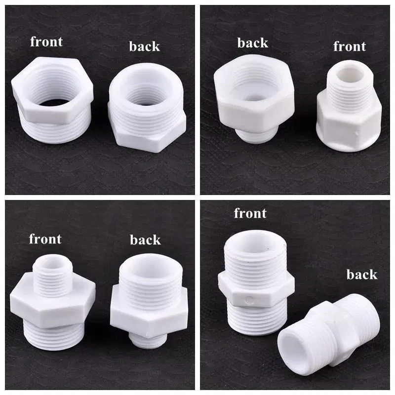 Color: Gold, Diameter: 1'' - 2~20PCS 1/2"3/4"1"Inch PVC Male/Female Thread Equal Path/Reducer/Bushing Joint Fish Tank Garden Irrigation Water Pipe Connectors
