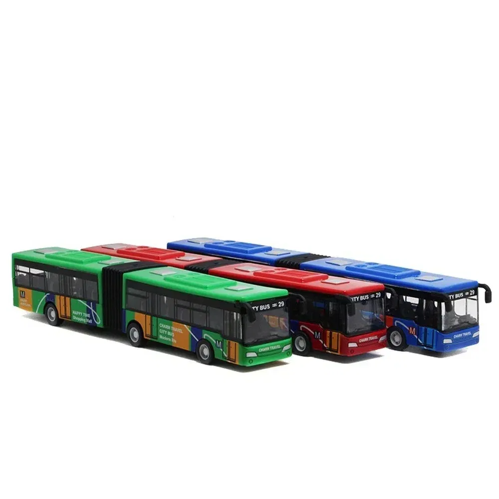 Color: Red, Ships From: CHINA - City Express Bus Double Buses Diecast Vehicles Toys Funny Pull Back Car Children Kids Gifts 1:64 Alloy City Bus Model Vehicles