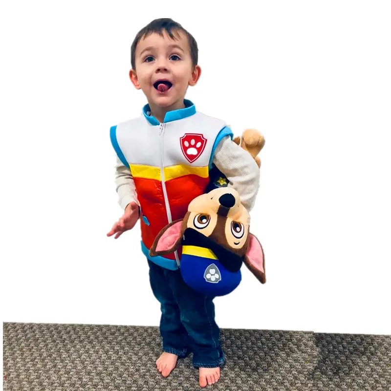 Color: WHITE, Height: 11cm-30cm, Ships From: CHINA - Carnival Ryder Captain Cosplay Costumes Paw Patrol Birthday Party Dress Role-Playing Costume for Children Gifts
