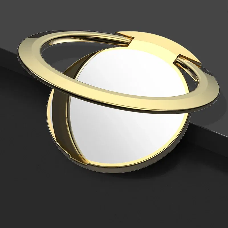 Color: Golden - Phone Ring Holder Universal Luxury Metal 360 Degree Rotation Magnetic Finger Ring Phone Holder For IPhone Samsung Xiaomi HUAWEI