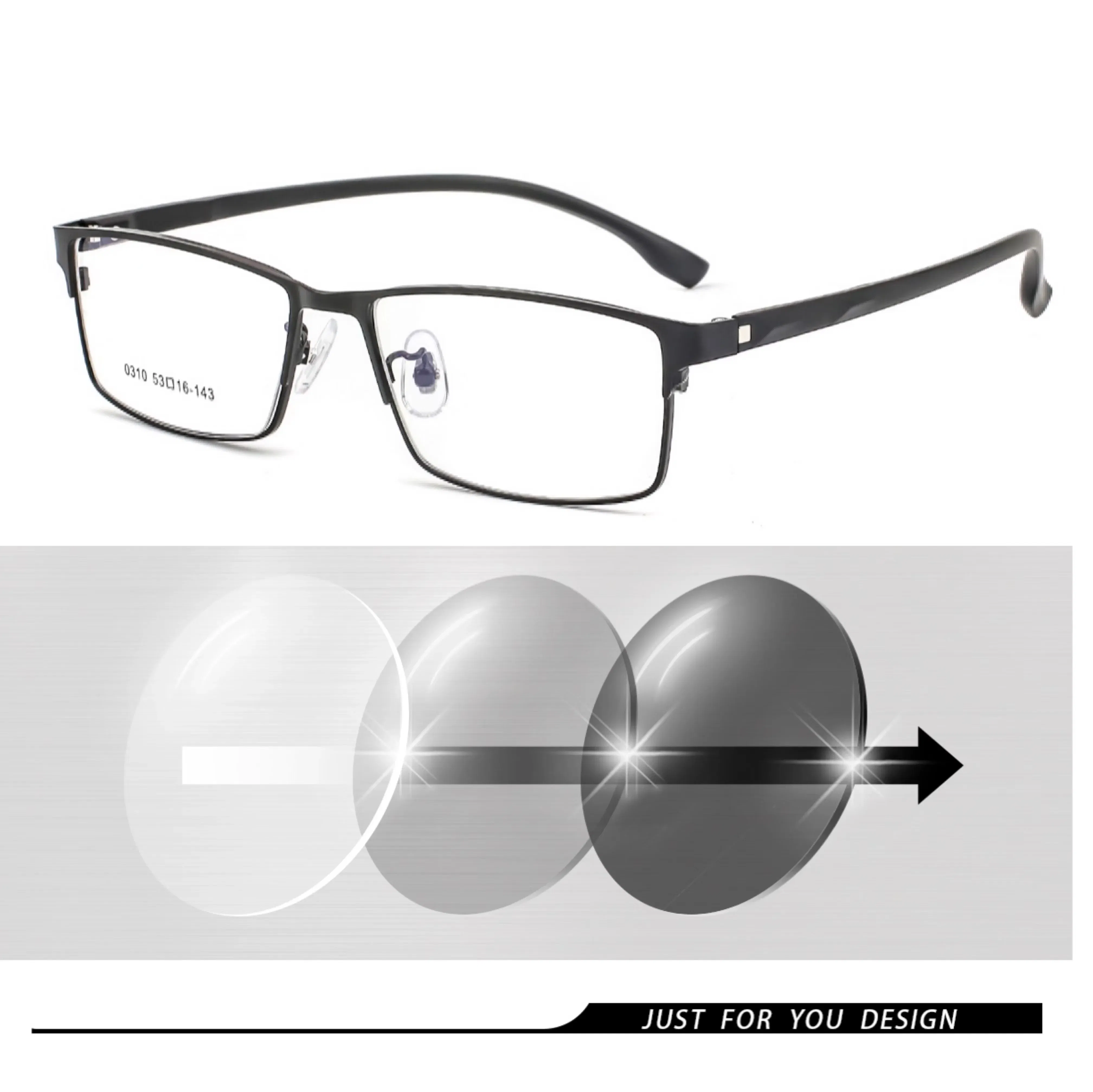 Frame Color: GRAY, Ships From: CHINA, Eye Prescription: +125 - New Finished Myopia Sun Photochromic Glasses Fashion Chameleon Gray Lens Metal Legs With Degrees Sunglasses -1 -1.5 -2.0 -2.5 -3