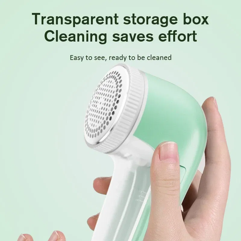 Color: Army Green - Household Clothes Shaver Fabric Lint Remover Fuzz Electric Fluff Portable Brush Blade Professional Rechargeable Fur Ball Trimmer