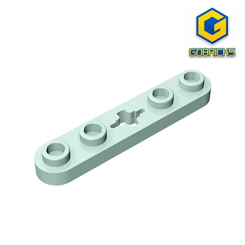 Color: Dark Khaki - Gobricks GDS-900 Plate 2 x 4 Technical, Plate 1 x 5 with Smooth Ends, 4 Studs and Center Axle Hole compatible with lego 32124