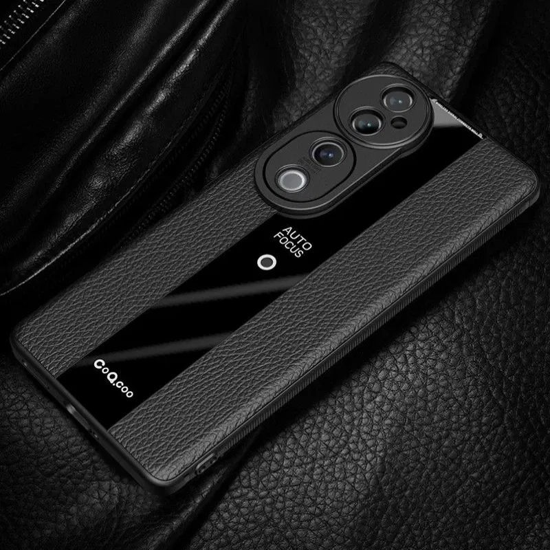 Color: black, Material: ABS - Case For VIVO V40 5G Case Luxury Leather Soft Back Cover For Vivo V40 Pro Camera Protection Silicone Shell Shockproof Bumper