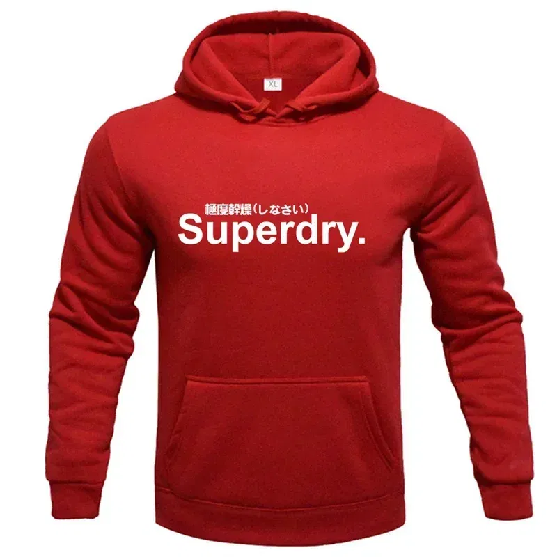 Color: PURPLE, Size: M - spring autumn superdry printed Men women Hoodies Fleece Warm Mens Sweatshirt Fashion Men Fleece Warm Sweatshirt