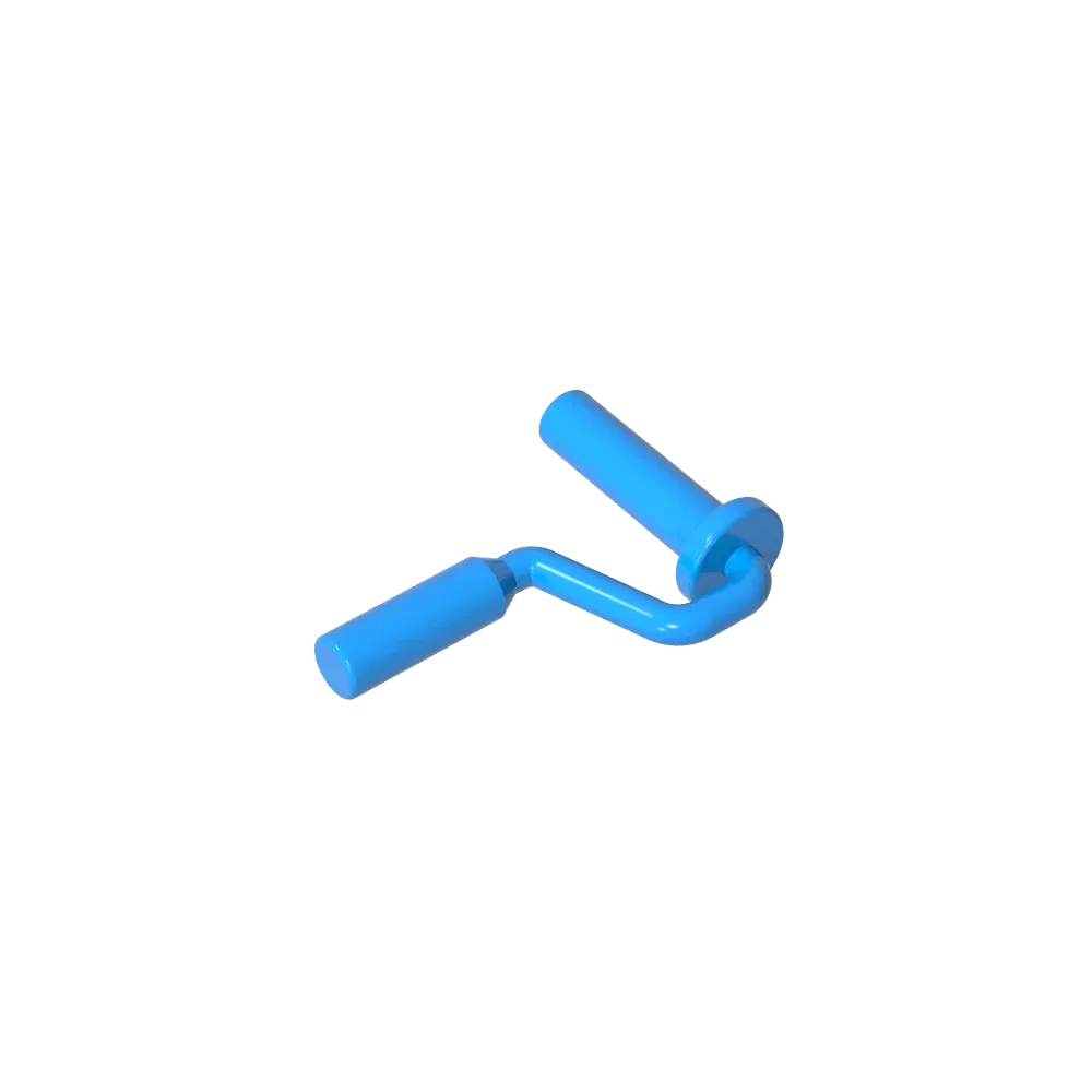Color: black - Gobricks GDS-90263 Equipment Paint Roller Brush Handle Edge On Handle compatible with lego 12885 Assembles Building Blocks