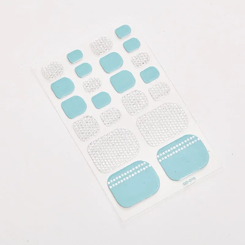 Color: Orange - 22 Tips/Sheet Women Salon Nail Wraps DIY Self Adhesive Nail Sticker Decals Plain Stickers Nails Sticker Designer Designed